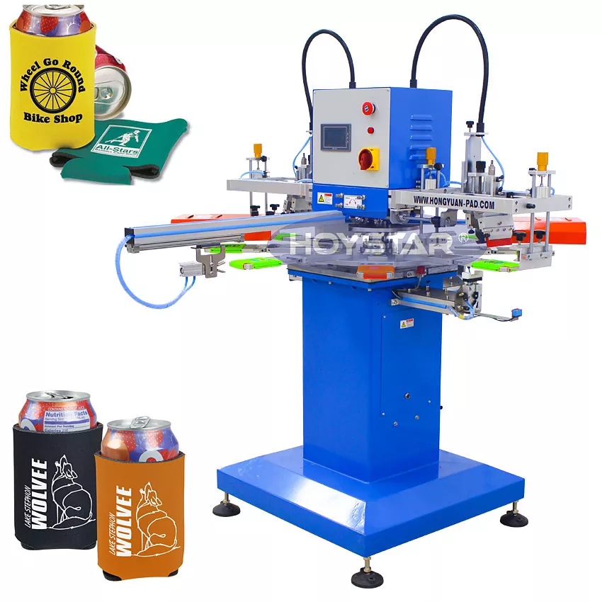 Machine de sérigraphie Koozies, refroidisseur automatique de canettes, 2 couleurs