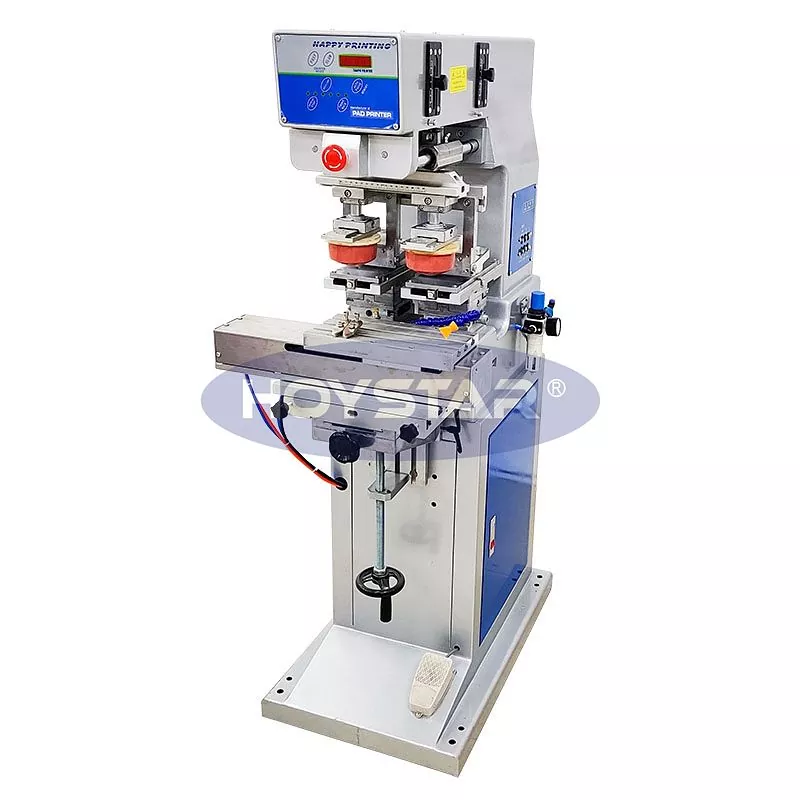 Comment une imprimante à tampon bicolore avec table de travail à navette améliore-t-elle l'efficacité de la production