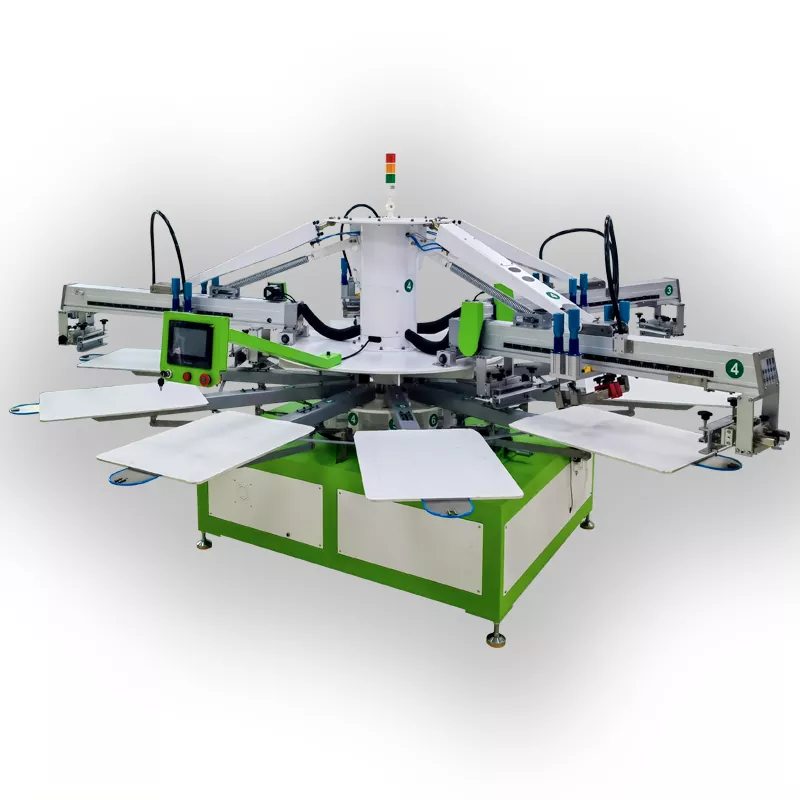 Machine de sérigraphie d'impression textile pour t-shirts 4 couleurs