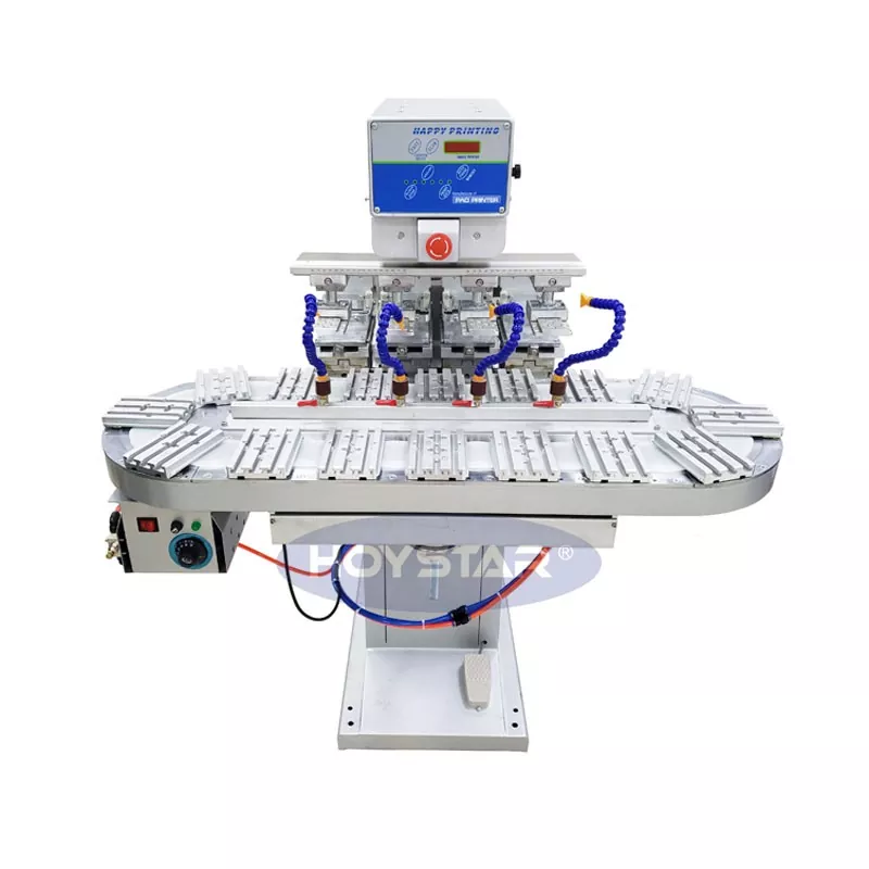 Imprimante à tampon quatre couleurs de grande taille avec convoyeur